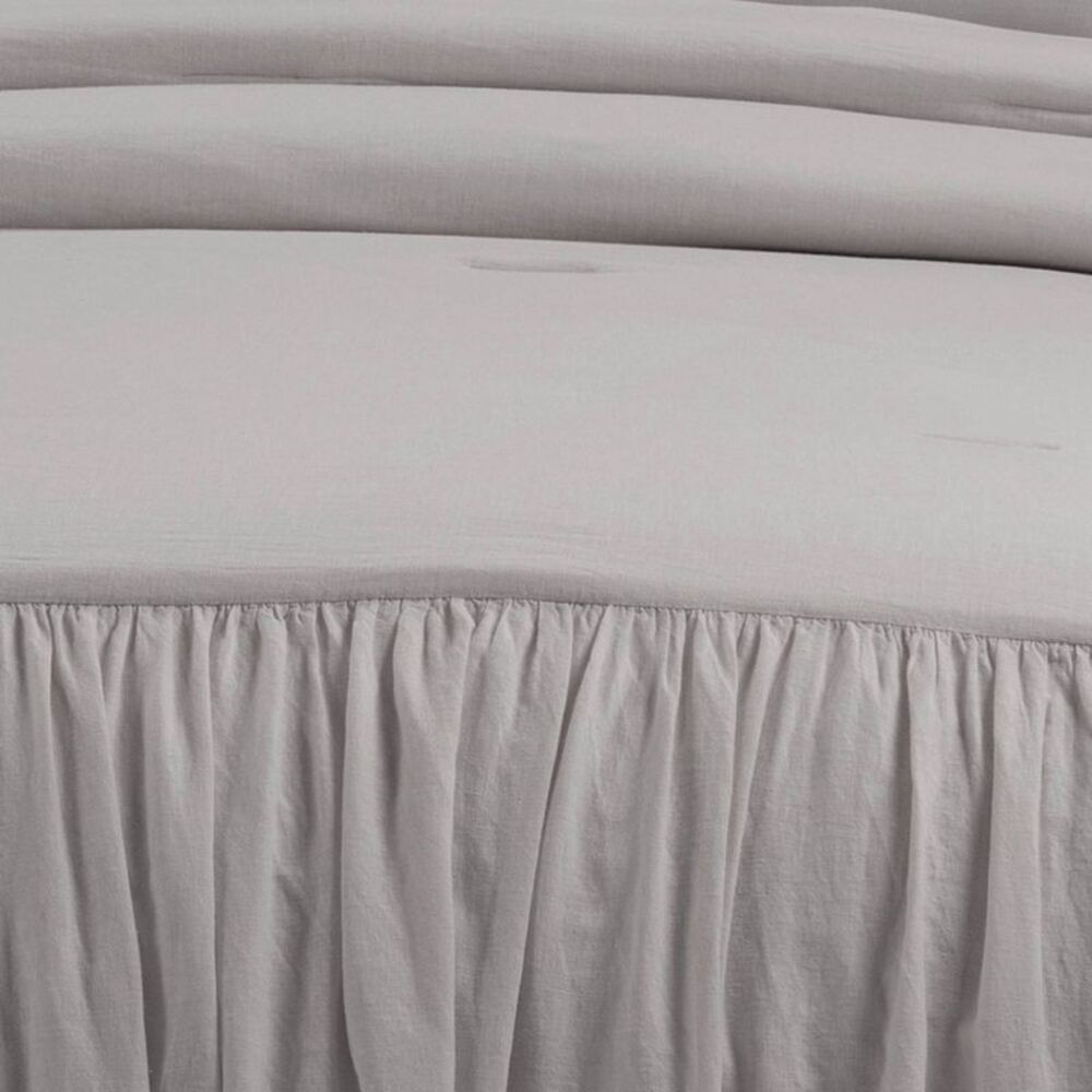 Lush Decor - 3pc Full/Queen Belgian Flax Prewashed Linen Rich C Gray - Picture 3 of 4